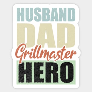 Husband Dad Grillmaster Hero Father's Day Sticker